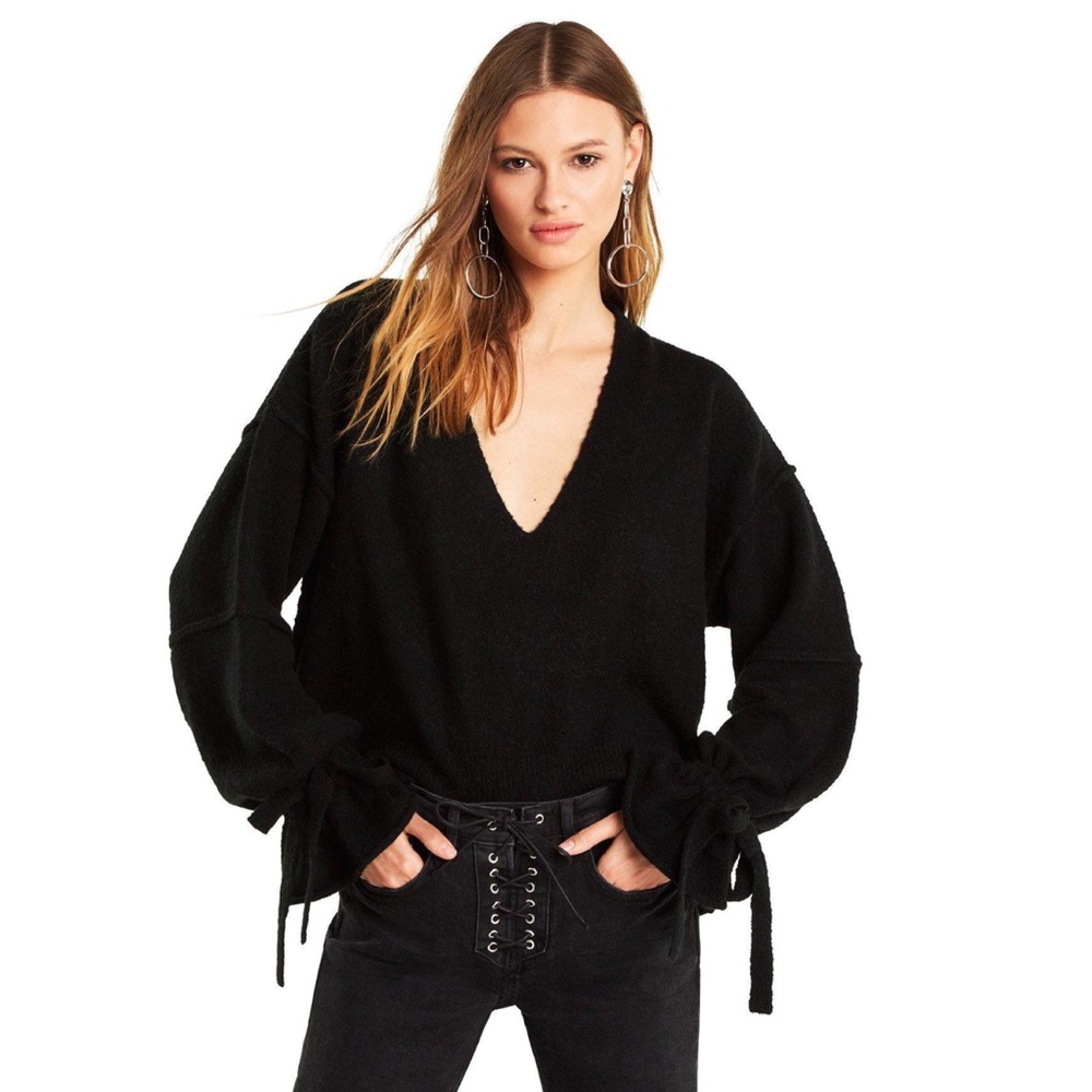Wildfox V-Neck Yarn Oracle Sweater